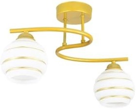 Resim Lambadar Plafonyer Modern S Model Gold Avize Gold-5 Tek Ebat Unisex 3535-2Goldseritgoldcam 