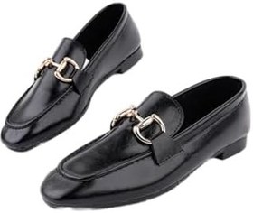 Resim Muggo STRİDE Metal Tokalı Kadın Günlük Loafer Ayakkabı 