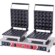 Resim Işıkgaz Silverinox Elektrikli Çiftli Yuvarlak Bubble Waffle Makinesi SLVR-B12 