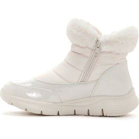 Resim Skechers Kadın Beyaz Arch Fit Smooth - Cool Puff Rugan Kalın Tabanlı Bot - Beyaz / 