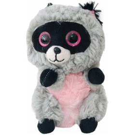 Resim Peluş Rakun 17 Cm Oyuncak Gri 