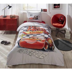 Resim Özdilek Disney Nevresim Takımı Ranforce Tek Kişilik Gri Cars Fast 
