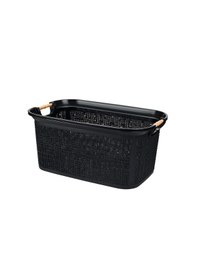 Resim Practical Kulplu Temiz Çamaşır Sepeti & Sele-siyah Siyah 