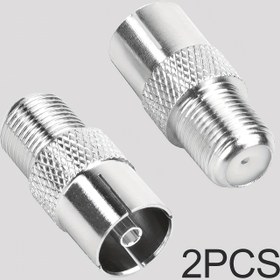 Resim Antenna Adaptörü PAL Dişi F Dişi Jack RF Koaksiyel Adaptör, 75 Ohm F Tipi Dişi PAL Erkek Fiş Jack Adaptörü TV Uydu FM Koaksiyel Kablosu Anten için 