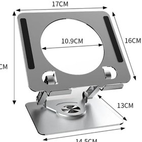 Resim 360 Derece Dönebilen Yükseltilmiş Masaüstü Ayarlanabilir Metal Tablet Standı 