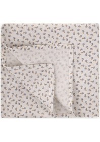 Resim Cigit Baskılı Müslin Battaniye 90x100 CM Mavi Çiçekli Mavi 