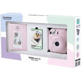 Resim Fujifilm Instax Mini 12 Fotoğraf Makinesi + 10'lu Film + Pvc Albüm Bundle Box 