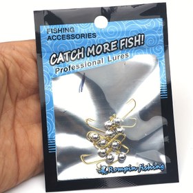 Resim 10 adet Altın Mikro Cazibe Kök Balıkçılık Kurşun Kafa saç tokası Dikenli Sinek Balıkçılık Buz Olta Kancası Yumuşak Solucan Texas Küçük Balık ile Genişletilmiş İnce Şerit 