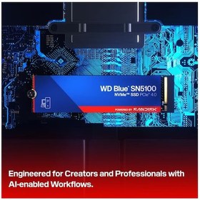 Resim Wd Blue Sn5100 500gb Nvme Ssd Pcle 4.0 Okuma 6600ms - Yazma 5600ms M.2 Ssd 500gb 