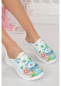 Resim 20Tasarımterlik Baykuş Bird Temalı Hafif Ortopedik Sabo Terlik Çok Renkli 