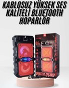 Resim Techno Stock Taşınabilir Kablosuz Bluetooth Hoparlör Uzun Pil Ömrü Led Işıklı 