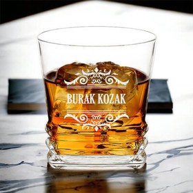 Resim Hediyelik Premium İsimli Elegan Viski Bardağı 