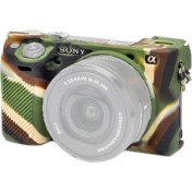 Resim Sony A6300 Kamuflaj EasyCover (Silikon Kılıf) 