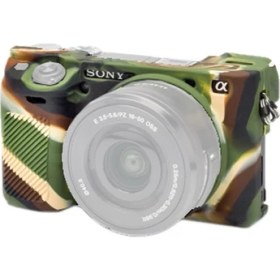 Resim Sony A6300 Kamuflaj EasyCover (Silikon Kılıf) 