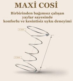 Resim Uzunbebe Maxi Cosi Gold 110X190 Soft Ortopedik Yaylı Yatak 