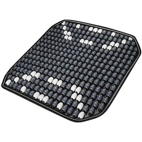 Resim Novahub Gri Soğutma Ayrılabilir Araba Ahşap Boncuk Yastık Araba İçin Boncuk Koltuk Minderi Soğutma Ayrılabilir Araba Ahşap Boncuk Araba İçin Yastık 