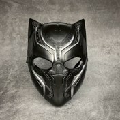 Resim 1 Adet Marvel Kara Panter Maske - Detaylı Siyah ve Gümüş Renkli Cosplay Maskesi, Erkekler için Halloween Kostüm Aksesuarı, Plastik Malzeme, Şarj Yok, Kadınlar İçin Uygun | Zarif Tasarım, İnce İşçilik, Halloween Maskesi 