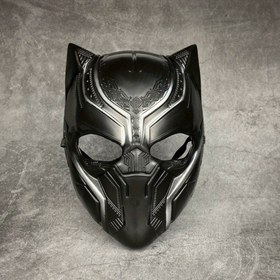 Resim 1 Adet Marvel Kara Panter Maske - Detaylı Siyah ve Gümüş Renkli Cosplay Maskesi, Erkekler için Halloween Kostüm Aksesuarı, Plastik Malzeme, Şarj Yok, Kadınlar İçin Uygun | Zarif Tasarım, İnce İşçilik, Halloween Maskesi 
