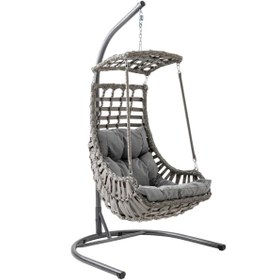 Resim Capri Swing Alaçatı Tekli Rattan Bahçe Salıncağı | Balkon Salıncağı 