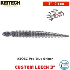 Resim Keitech Custom Leech 7.6cm (3") #305C Pro Blue Shiner 
