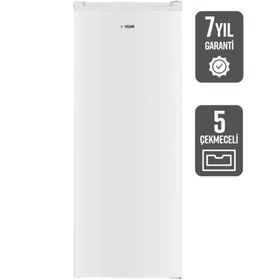 Resim Uğur UED 5169 DTK 5 Çekmeceli 168 Litre Dikey Derin Dondurucu 