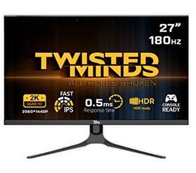 Resim Twisted Minds TM27QHD180IPS QHD 27" 2K 180HZ 0.5MS HDMI DP HDR IPS RGB Gaming Monitör 