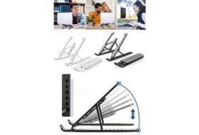 Resim Munico Sert Fonksiyonel Plastik Laptop Uyumlu Siyah Standı Patronluk Stand Bilgisayarlara Için Ideal Seçim 