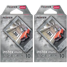 Resim Fujifilm Instax Mini Stone Gray 10x2 Film Seti 