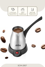 Resim Sinbo Scm-2957 Inox Elektrikli Cezve 