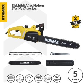 Resim Rtrmax RTM9030 Elektrikli Ağaç Kesme Motoru 1600 W 40 cm Pala 