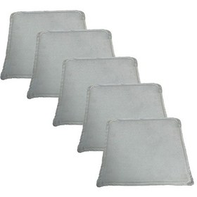 Resim Knsz sırt minderi 5 li zng&mğr&uslu beyaz kumaş cırtlı tel bar sandalyesi sırtı için 