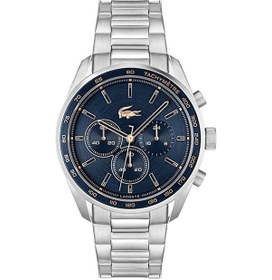Resim Lacoste 2011380 Quartz Çelik Gri Mavi Kadran 42 Mm Erkek Kol Saati 