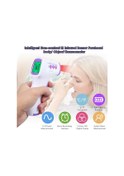 Resim Yaleker Hızlı Ölçüm İçin Kızılötesi Alın Termometresi Sıcaklık Modu Geçişli, Led Ekranlı, Ergonomik Tasarım, Mor Renk 
