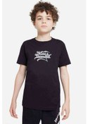 Resim King Diamond Logo Baskılı Unisex Çocuk Siyah Tshirt 