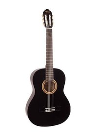 Resim Valencia Vc102tbk Klasik Gitar 1/2 Siyah Sap Çelikli - Mat Siyah - Dayanıklı 