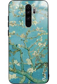 Resim WANNA PROTECT Xiaomi Redmi Note 8 Pro Kamera Korumalı Van Gogh Almond Blossom Premium Desenli Glossy Kılıfı 