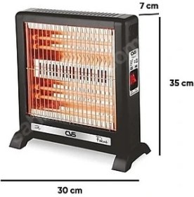 Resim CVS Dn 3016 Fokus Elektrikli Isıtıcı 1000 Watt El Yakmayan Izgaralar ile Güvenli Kullanım 