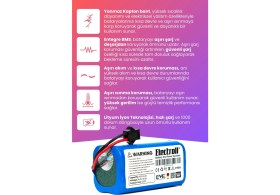 Resim Electroll Wiami Fx-8 Uyumlu Batarya (Maksimum Kapasite) 3500MAH Pil Robot Süpürge Batarya Değişimi 