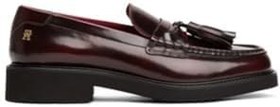 Resim Tommy Hilfiger Kadın Püsküllü Köşeli Burun Deri Bordo Loafer Fw0Fw08749Xjs,Kırmızı 39 