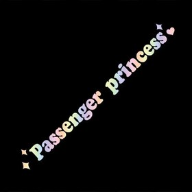 Resim Passenger Princess Sticker | Sevimli Araba Ayna Çıkartması | Sticker Master - Hologramlı 