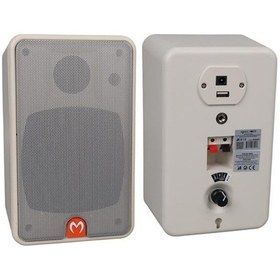 Resim Mv-21 10 Cm 40 Watt Komütatörlü Hat Trafolu Beyaz Sütun Hoparlör 