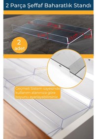 Resim Mienda Home 2 Adet Pleksi Şeffaf Stand Baharatlık Standı Çekmece Içi Düzenleyici-mhydkplx2 Şeffaf 