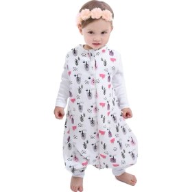 Resim Enhitbaby Müslin Çocuk Bebek Uyku Tulumu 0,5 tog Pembe - Beyaz Renk ile Yaz Kullanımına Uygun 