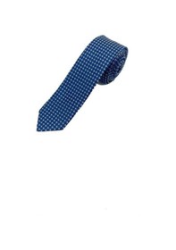 Resim Brianze 5 Cm Lacivert Gri Desenli Slim Kravat Lacivert - Gri 