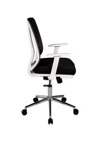 Resim Ofisbazaar Up Beyaz Fileli Çalışma Koltuğu Ergonomik Şef Ve Toplantı Koltuğu Siyah Fileli Siyah 