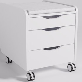 Resim Creo Mobili Öğrenciler İçin Çekmeceli Keson, Ekstra Depolama Alanı - Taşıma kap. 100kg, Beyaz/Beyaz - Sirius 