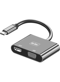 Resim Go Des GD-8280 Type-C To Hdtv+Vga Dönüştürücü 