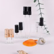 Resim 30'lu Paket Elektro Kaplama Alüminyum Sprey Şişeleri - Altın, Gül ve Siyahtan Renkli İçe Doldurulabilir Cam Atomizerler 