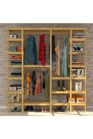 Resim Fokai Wood Sara - Açık Ahşap Gardırop 