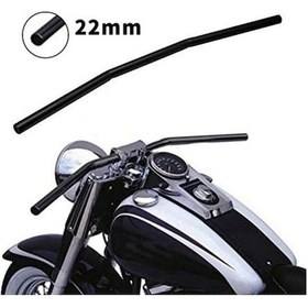 Resim Didadodo 7/8 Inç Motosiklet Gidon 22mm Siyah Sürükle Saight Bar, Altın Kaplama Altın 